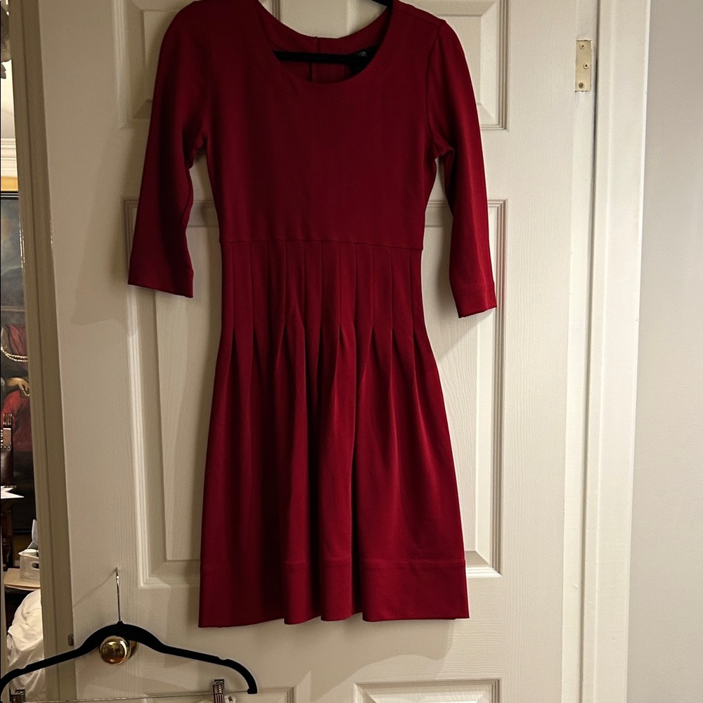Pink Tartan Red Long Sleeve Dress